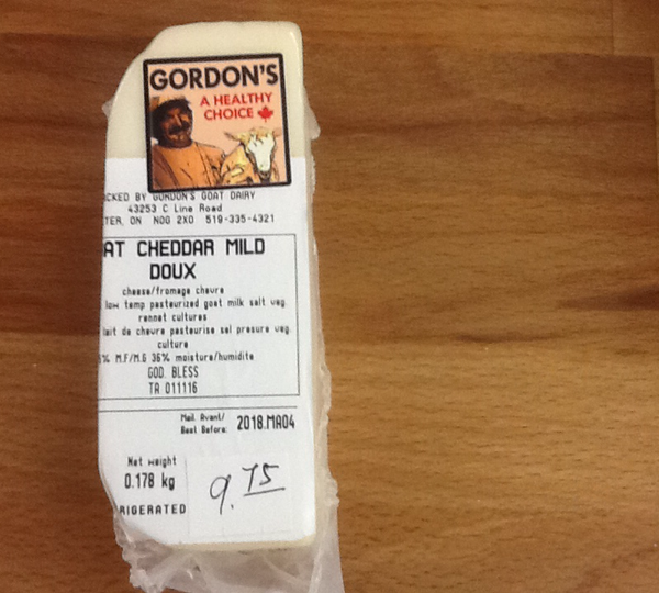 Goat Cheddar Mild cheese