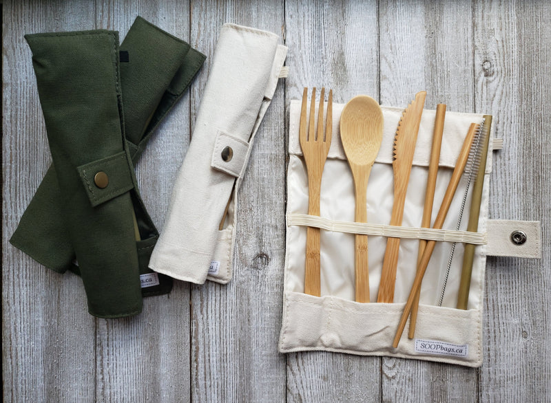 Cutlery set in a nice arranged fabric from SOOP