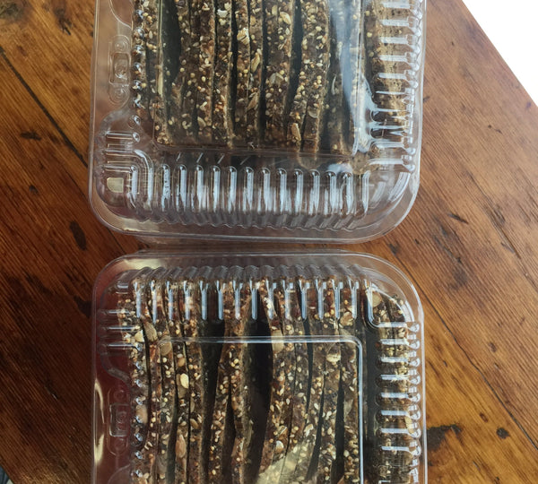 Gluten free vegan multigrain sourdough crackers