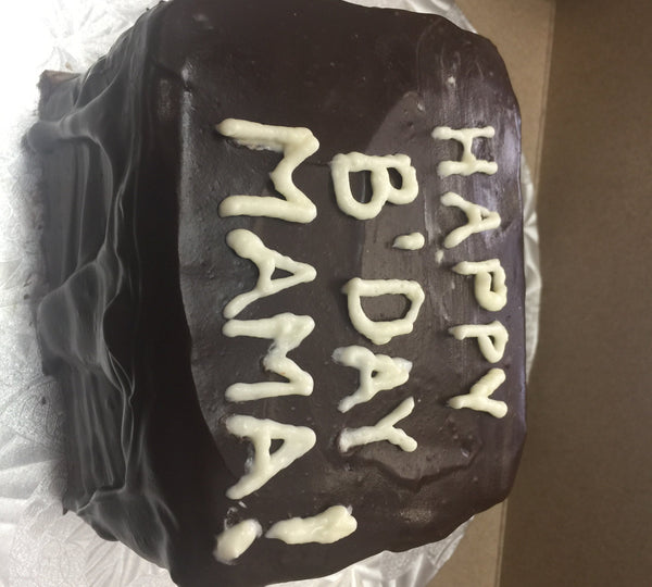 Gluten free cake with ganache 4”x4”x4”