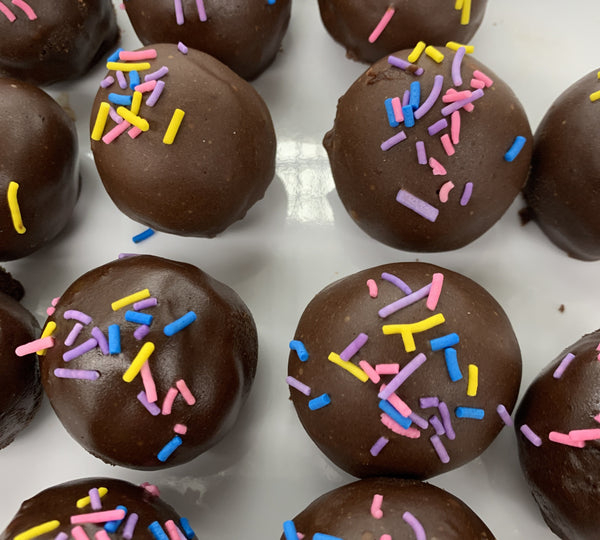 Carrot Cake Bites with chocolate ganache