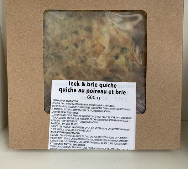 Leek and brie quiche (600gr)