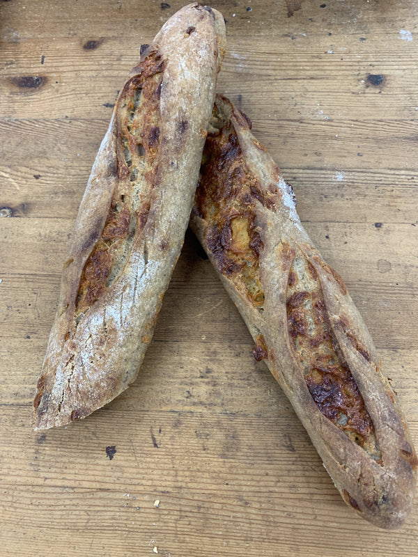 Sourdough goat marbled Cheese Baguette