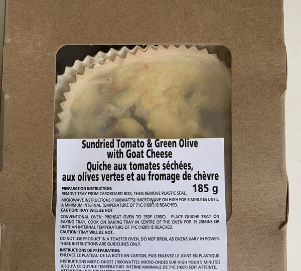 Sundried tomato with olives quiche (185gr)