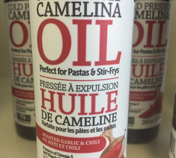 Camelina oil roasted garlic and chili