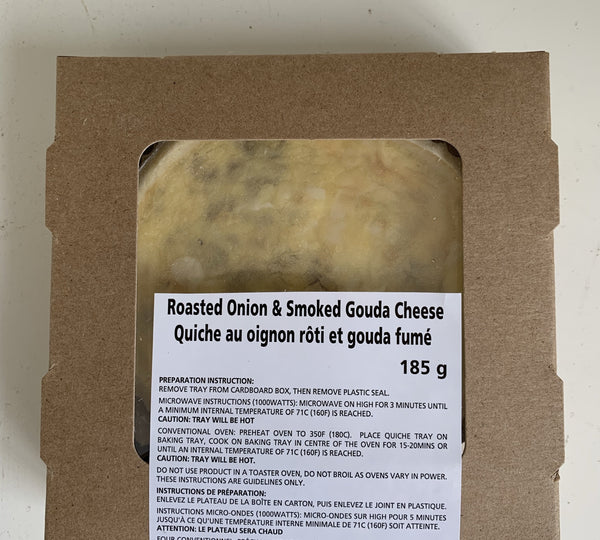 Roasted onion and smoked gouda quiche (185gr)