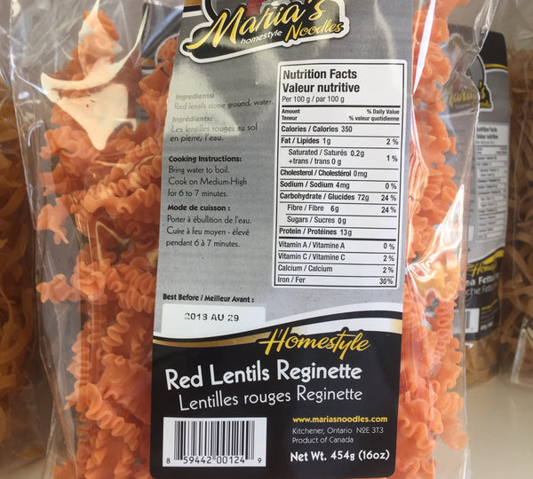 Maria' Red Lentil Pasta